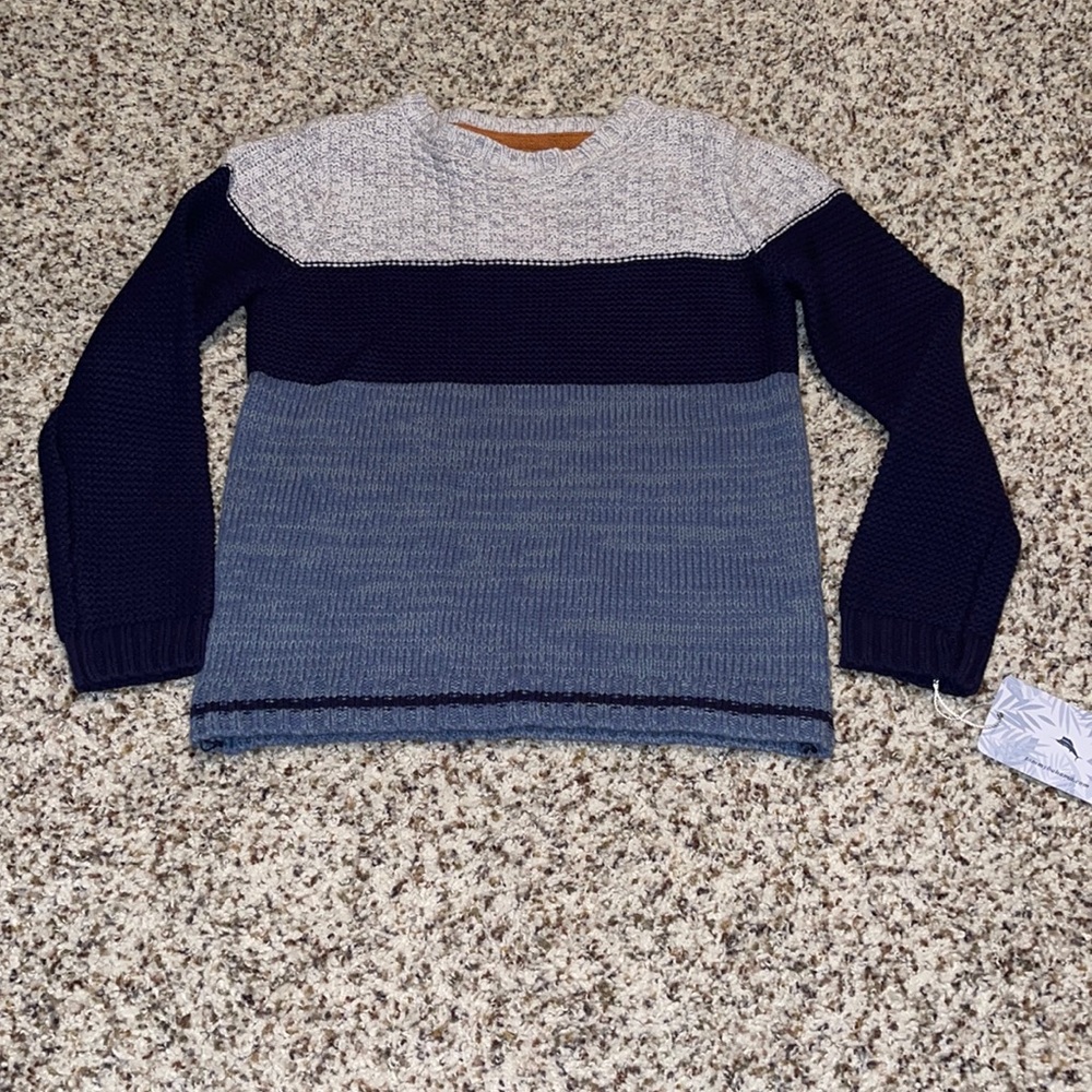 Tommy Bahama Kids Color Block Knitted Sweater sz S 5/6